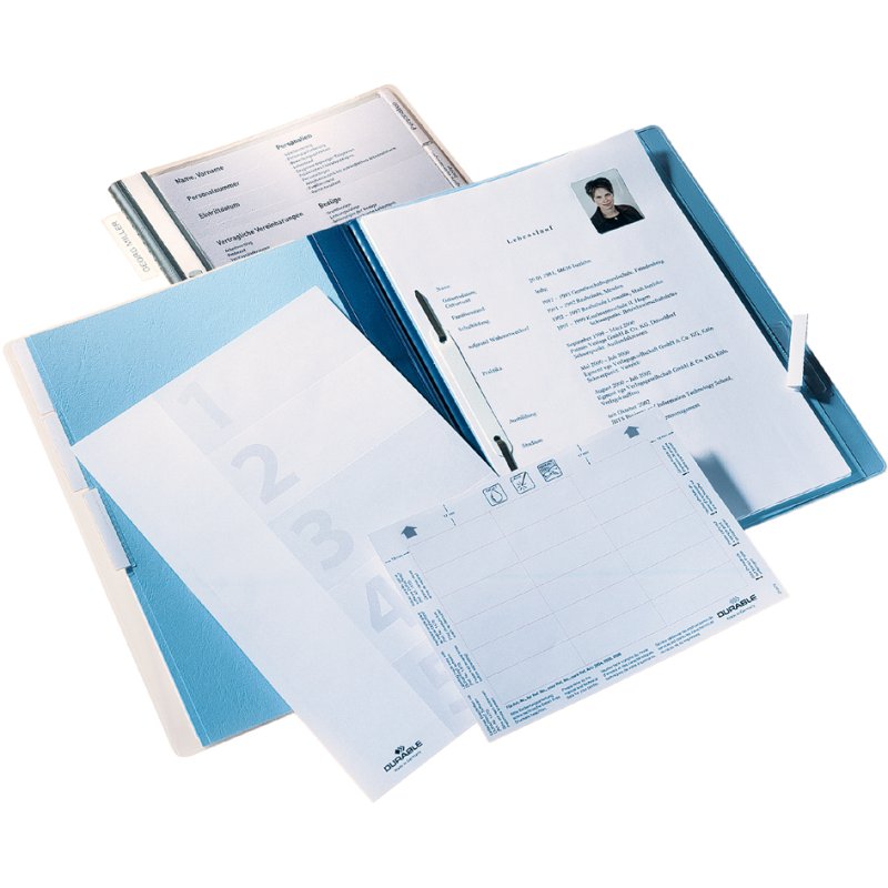 DURABLE personeelsmapje A4, blauw, met hangschiene