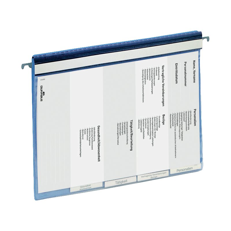 DURABLE personeelsmapje A4, blauw, met hangschiene