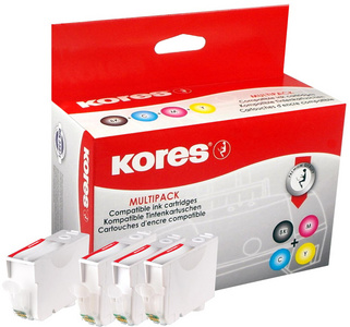 Kores Multi-Pack inktcartridge G1564KIT, vervangt Canon PGI-1500XL, zwart/cyaan/magenta/geel