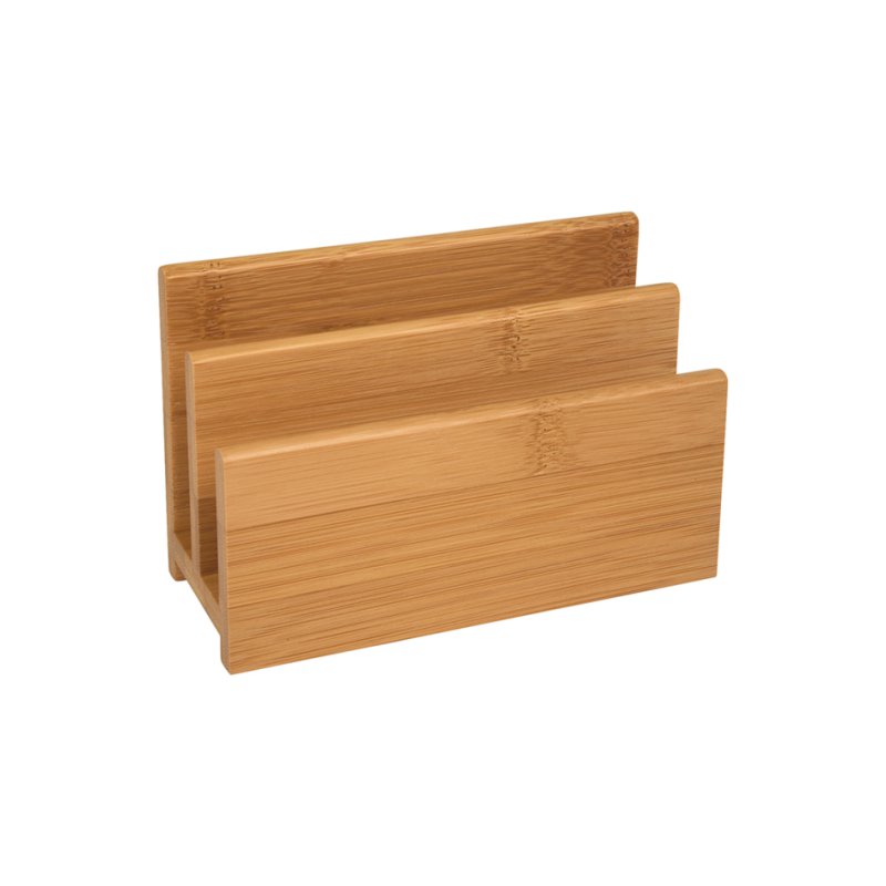 WEDO bamboo letter box, natural, 2 compartments, 140×62×90 mm