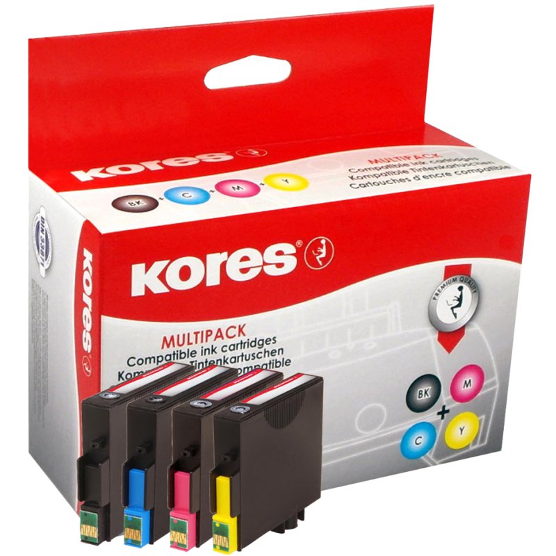 Kores multipack inkt G1638KIT, vervangt EPSON T3596, zwart/cyaan/magenta/geel