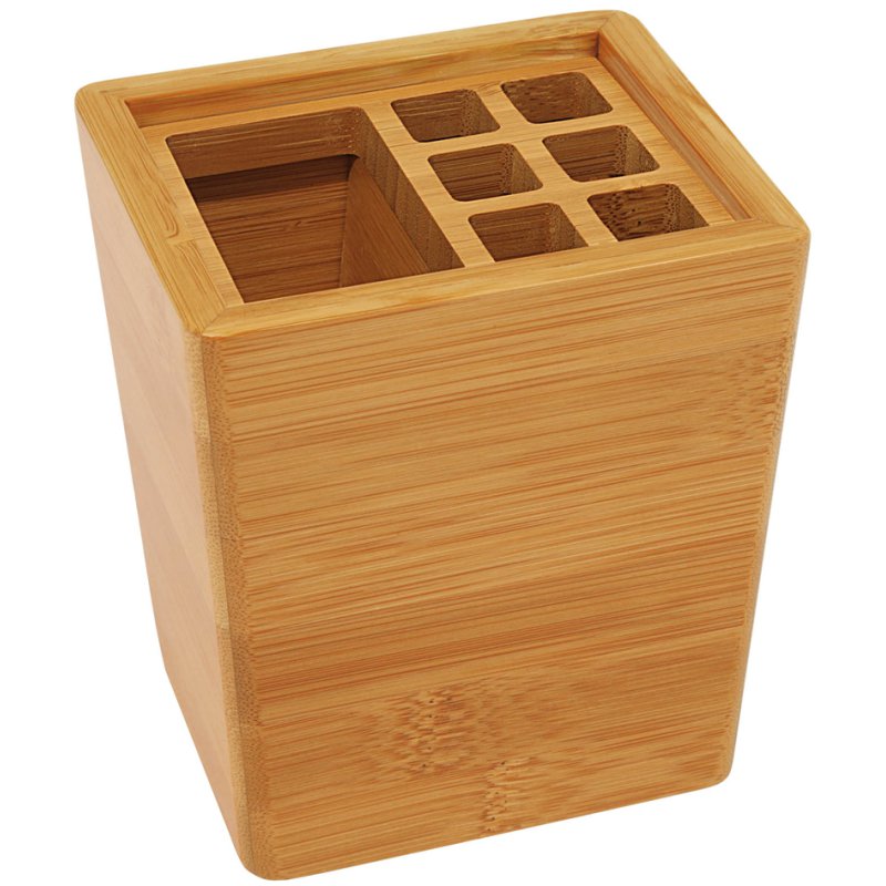 WEDO pennenhouder, bamboe, bruin, rechthoekig, 96×85×108 mm