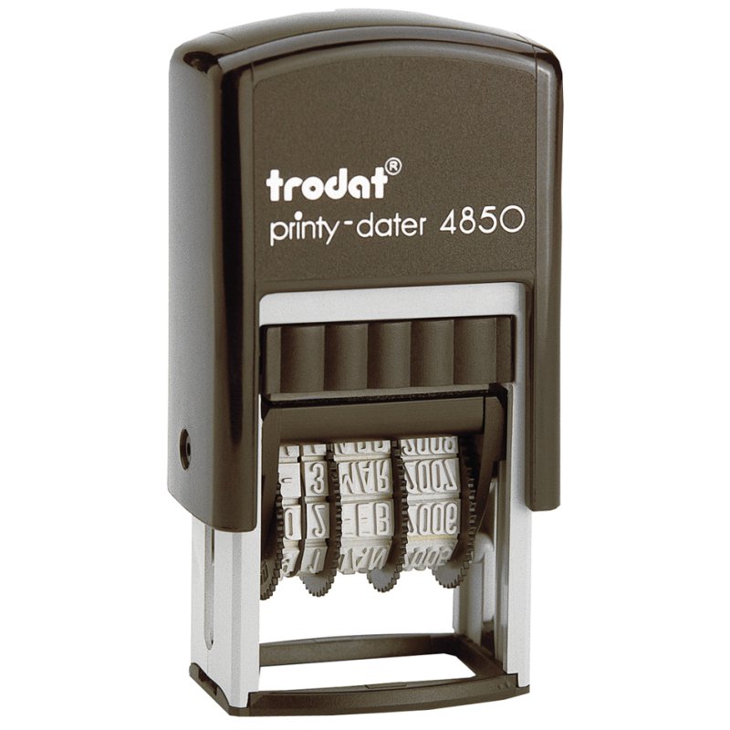 trodat datumstempel 4850, zelfkleurend, zwart, 24 × 4 mm