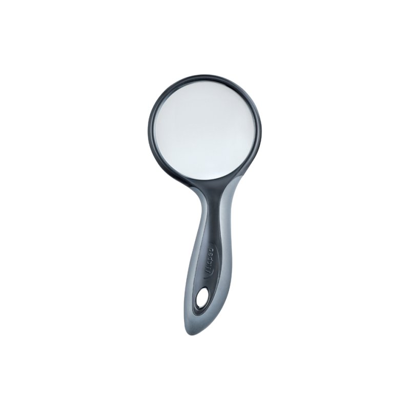 Maped vergrootglas met handgreep, grijs/zwart, rond, 50 mm diameter, 3× vergroting