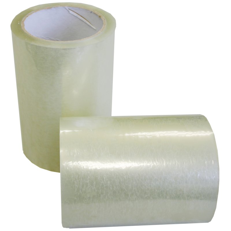 HAPPEL adresbeschermfolie op rol, zelfklevend, 150 mm × 66 m, 2 stuks