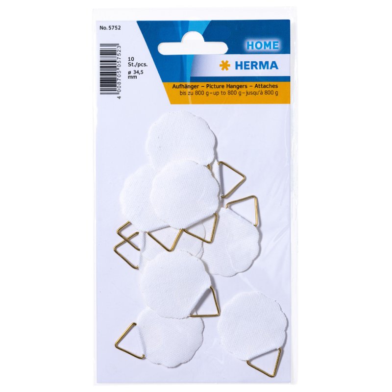 HERMA porte-photos, blanc, diamètre 34,5 mm, 10 pièces