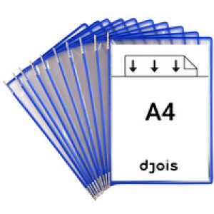 djois draaitafeltje A4, blauw, kunststof met staaldraad frame, 10 stuks