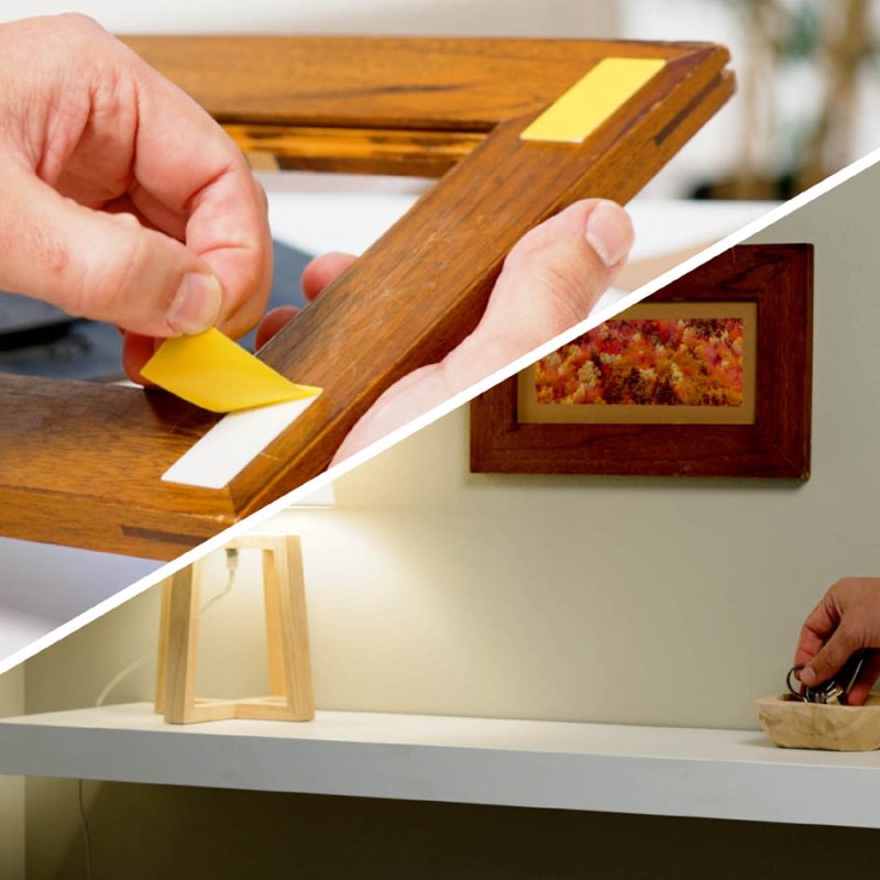 Pattex montage kleefstrips, herverwijderbaar, geel, 10 stuks