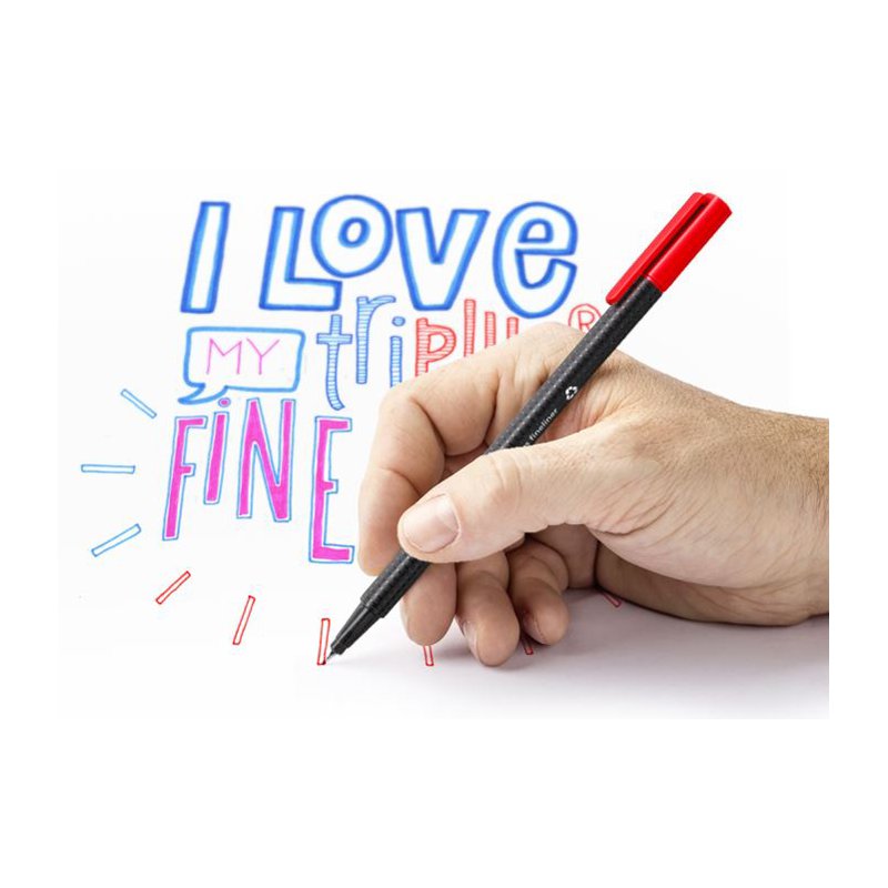 STAEDTLER feutre fin triplus, triangulaire, 0,3 mm, 10 pièces