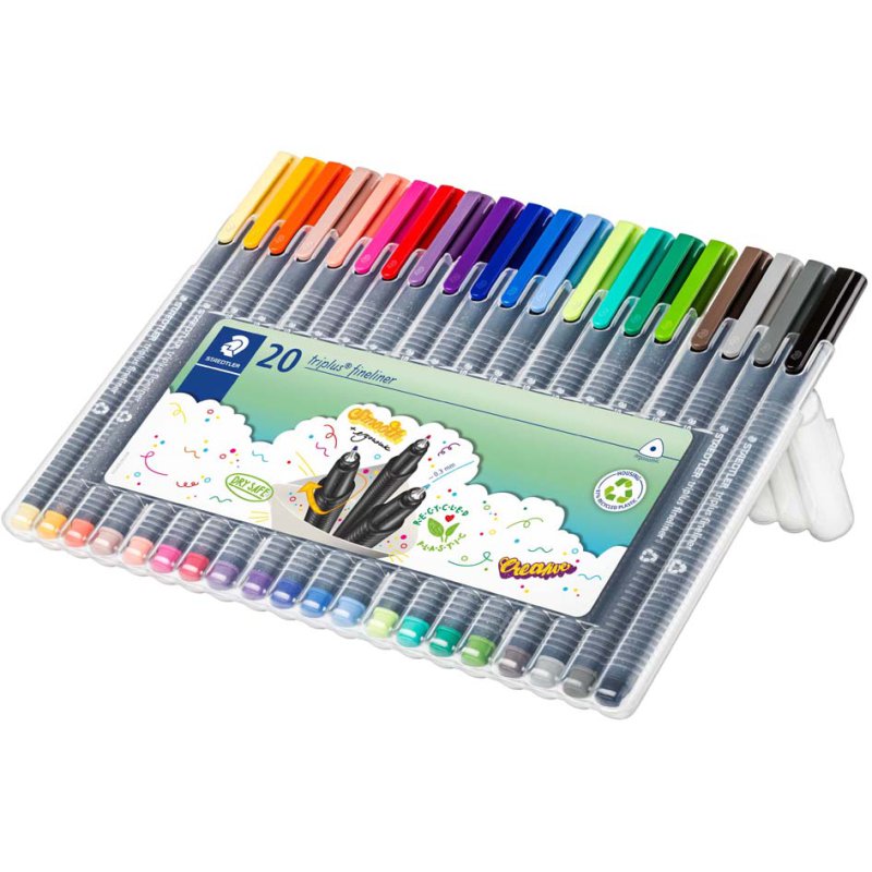 STAEDTLER feutre fin triplus, triangulaire, 0,3 mm, 10 pièces