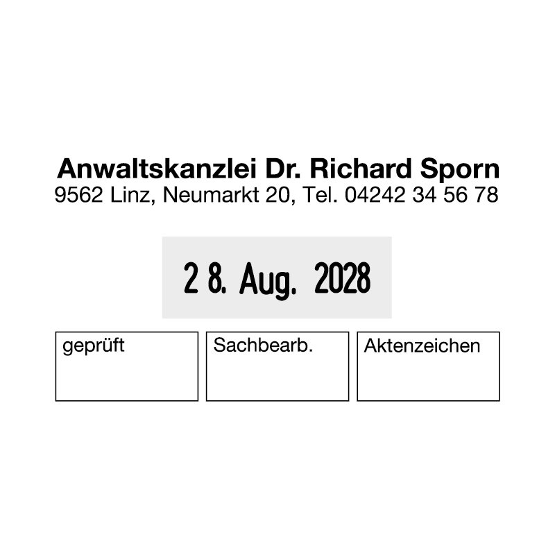 trodat datumstempel Professional 6-regelig, zelfinkleurend, 54×31 mm