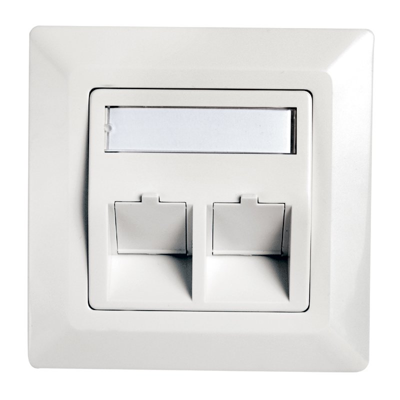 TELEGÄRTNER surface-mount box, alpine white, 80×80 mm, 5 pieces