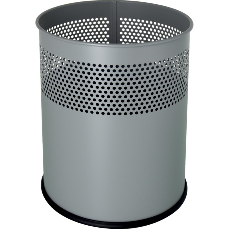 helit poubelle the dot, acier, noir, 15 litres