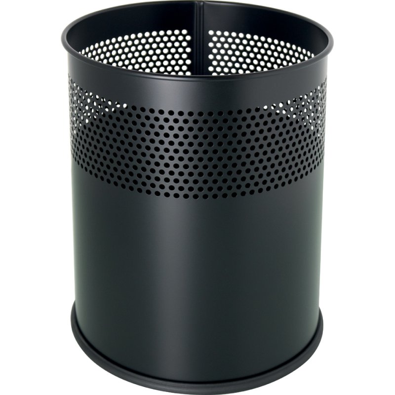 helit poubelle the dot, acier, noir, 15 litres