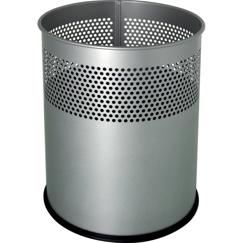 helit poubelle the dot, acier, noir, 15 litres