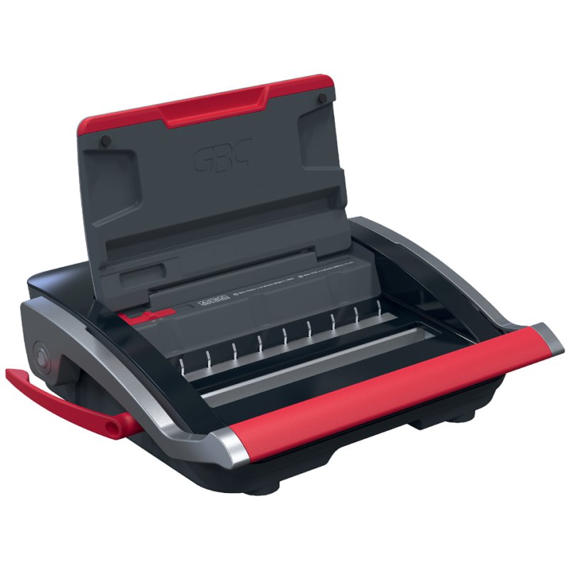 GBC WireBind WB15 binding machine, black/red, up to A4, 15 sheets punching capacity