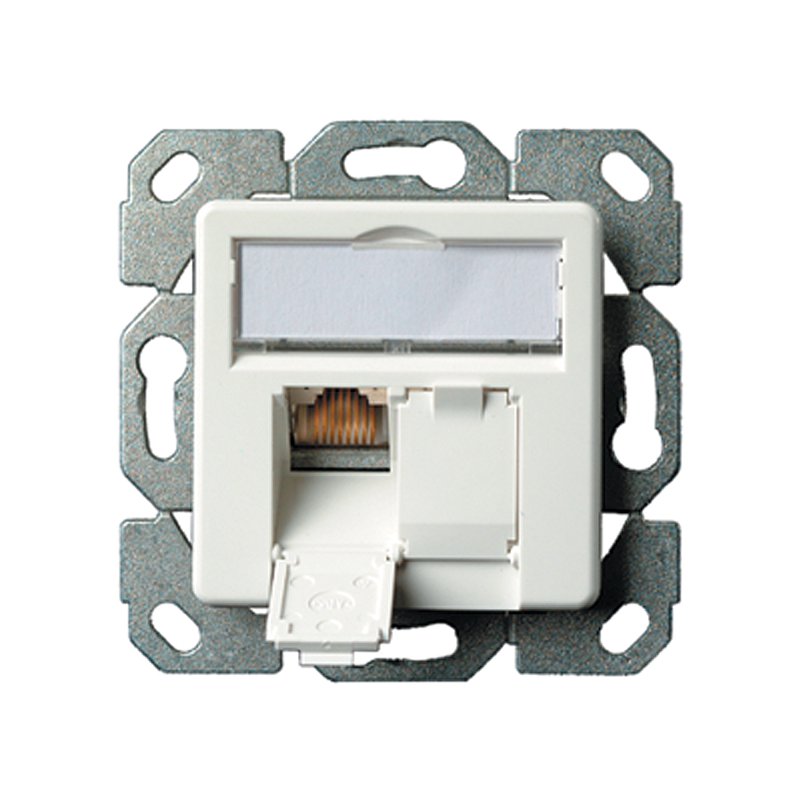 TELEGÄRTNER boîtier de raccordement Cat. 6 classe E, blanc nacré, 2x RJ45, 5 pièces