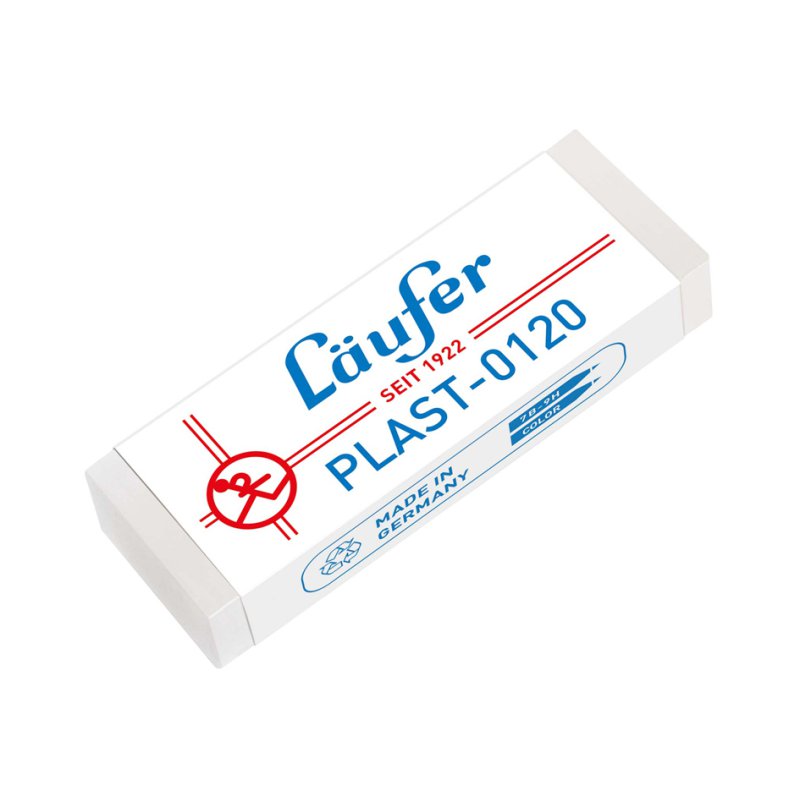 Läufer kunststof gum transparant, 46×20×9 mm, potlood