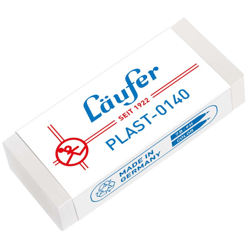 Läufer kunststof gum transparant, 46×20×9 mm, potlood