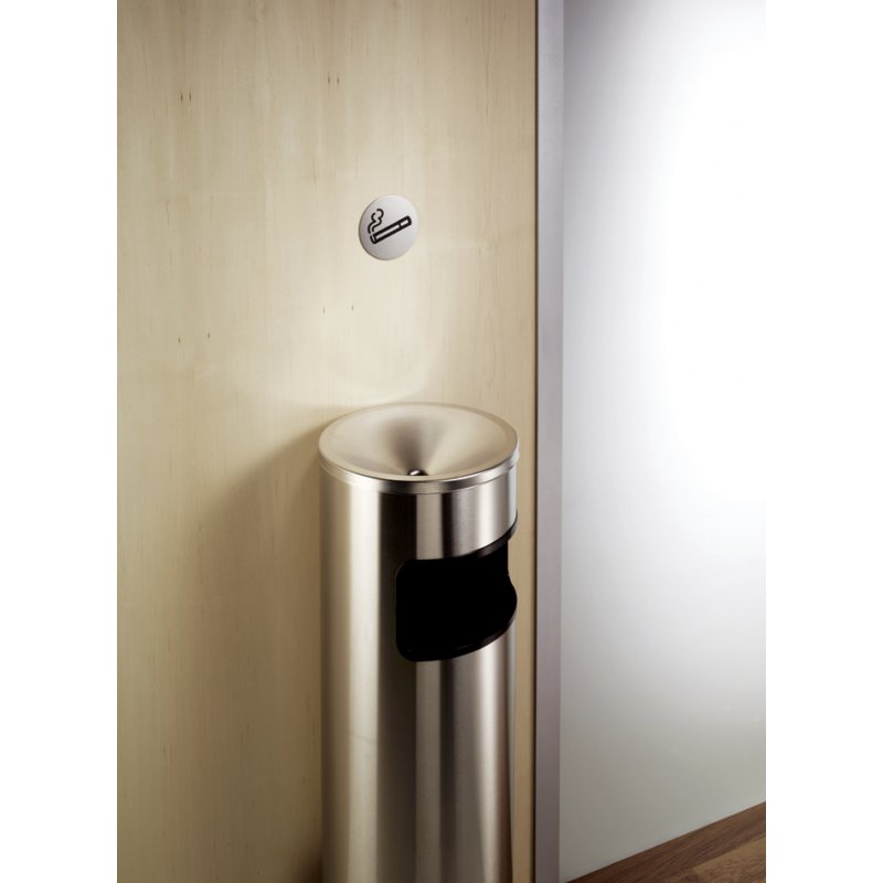 DURABLE pictogramme toilettes hommes, diamètre 83 mm, argent