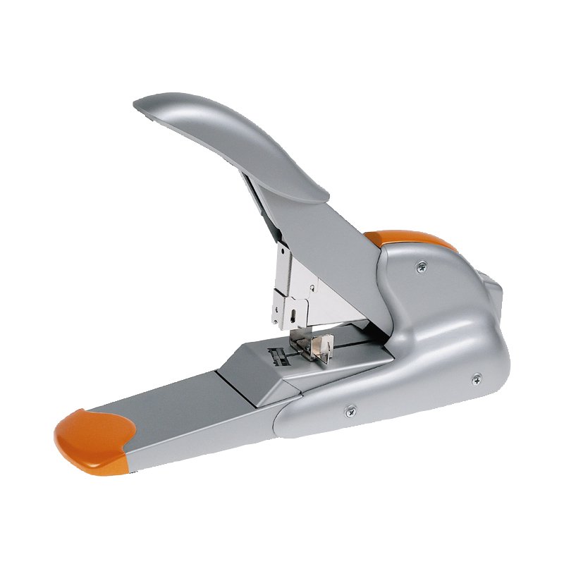 Rapid blocknietmachine Supreme DUAX, zilver/oranje, 20-170 vel