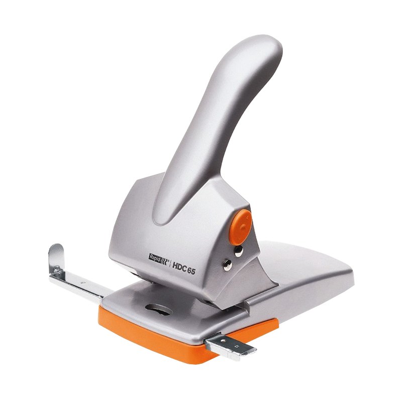 Rapid perforator Fashion HDC65, zilver/oranje, 65 vel
