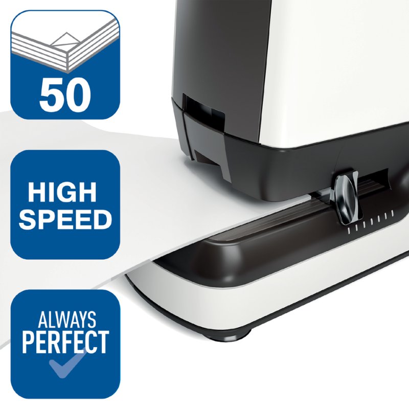 Rapid elektrische nietmachine Pro 90EC, wit/zwart, 50 vel