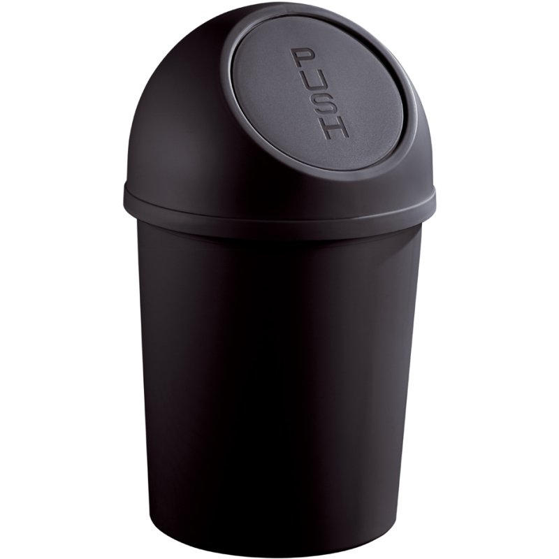 helit poubelle the flip, bleu, 6 litres, couvercle push