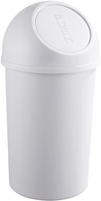 helit afvalemmer the flip, klapdeksel, 25 liter, lichtgrijs