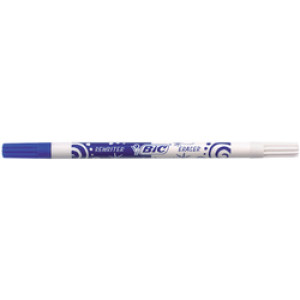 Bic inktgom, wist koningsblauw, correctiepunt voor overschrijven