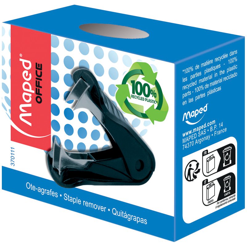 Maped Start staple remover, black, non-slip grip