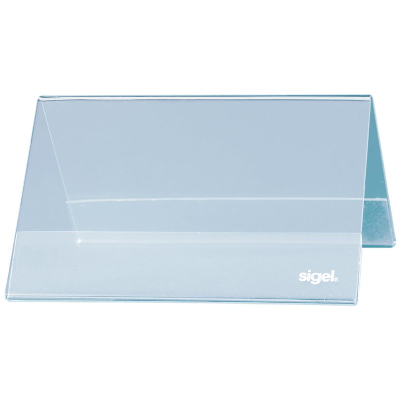 Sigel chevalet de table modèle toit, plastique dur, 100×60 mm, 10 pièces