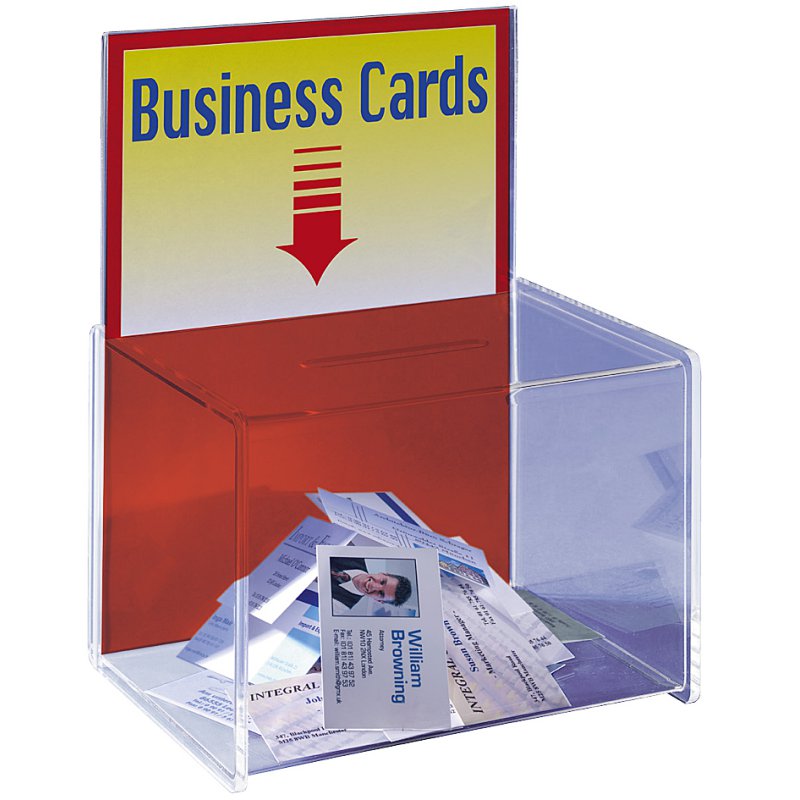 Sigel promotional box in crystal-clear acrylic, 17 × 23 × 30 cm, for A4 paper
