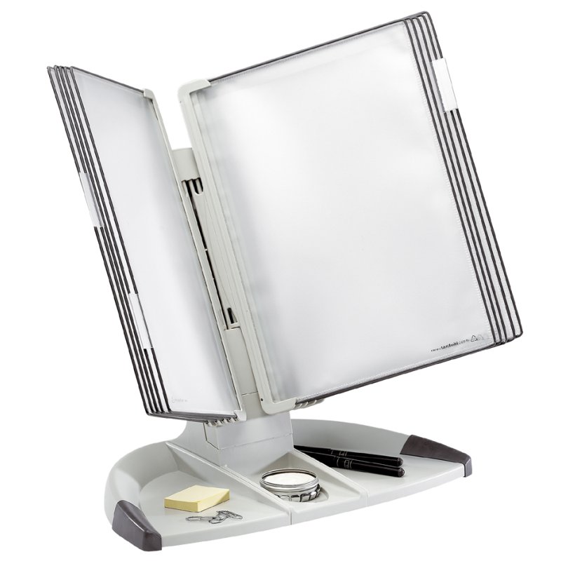 Djois Pupitre de Bureau Design, gris clair/gris, A4, 10 onglets visibles