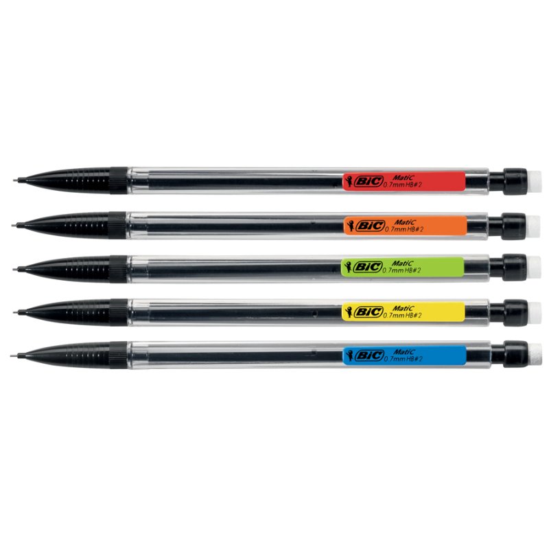 BIC Matic porte-mine, 0,7 mm, noir, avec gomme