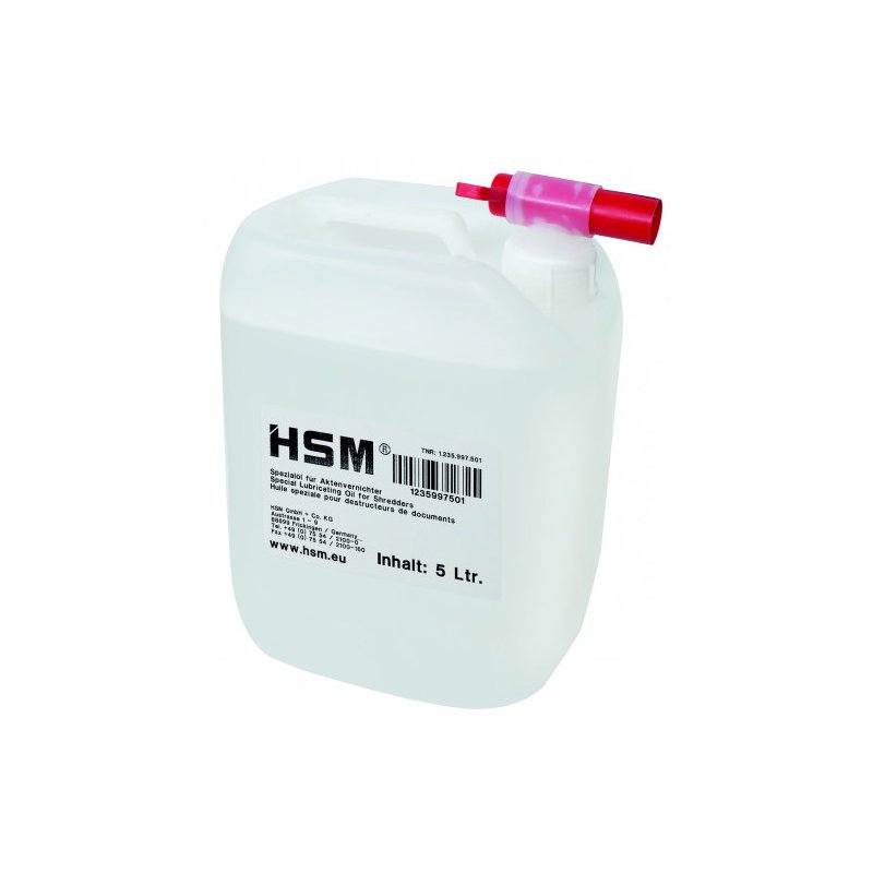 HSM snijblok reinigingsolie, 5 liter jerrycan