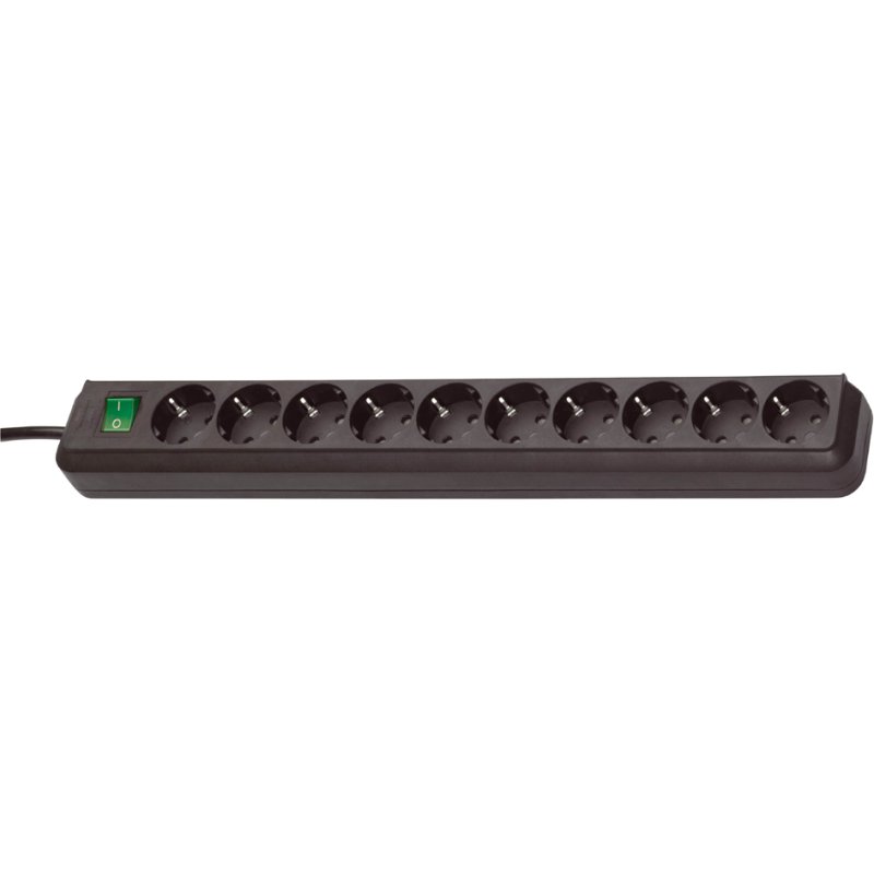 brennenstuhl stekkerdoos Eco-Line, 10-voudig, zwart, 3 m kabel