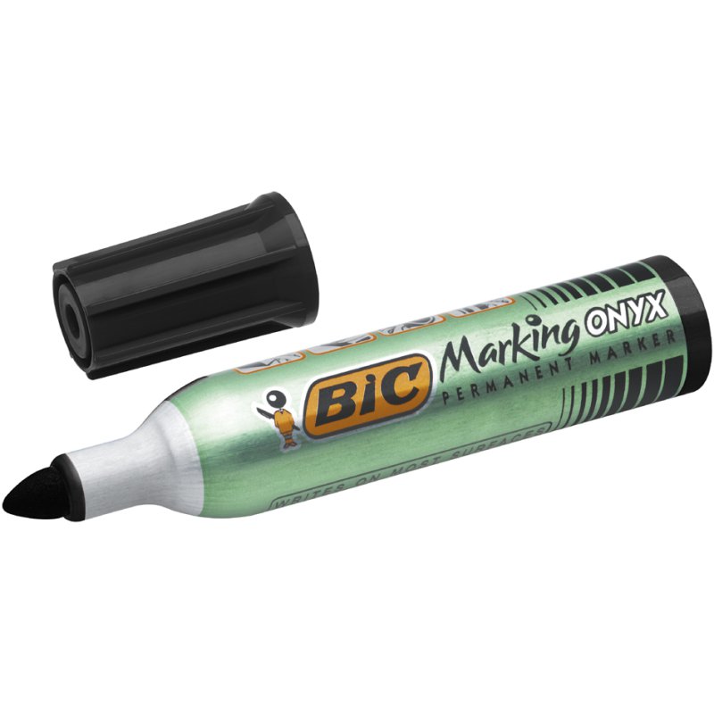 BIC Marking Onyx 1482 marqueur permanent, pointe ronde, noir, 1,5 mm