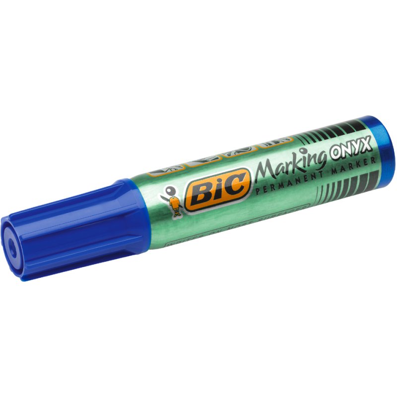 BIC marqueur permanent Marking Onyx, bleu, pointe de burin, 2,7-6,2 mm
