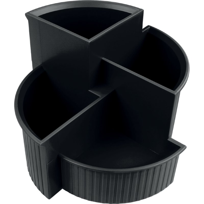 helit pen holder the hub line, 4 compartments, black, 140 mm