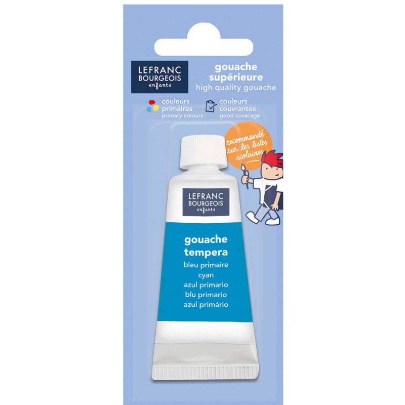 LEFRANC BOURGEOIS gouacheverf, primariblauw, 20 ml, vanaf 3 jaar