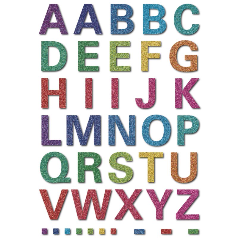 HERMA autocollants alphabet paillettés, A-Z majuscules 20 mm, 40 pièces