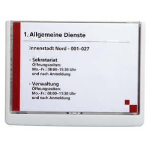 DURABLE deurbordje CLICK SIGN A5, donkerblauw, 210×148,5 mm