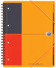 Oxford International schriftblok Organiserbook, gelinieerd, A4+, 80 vel