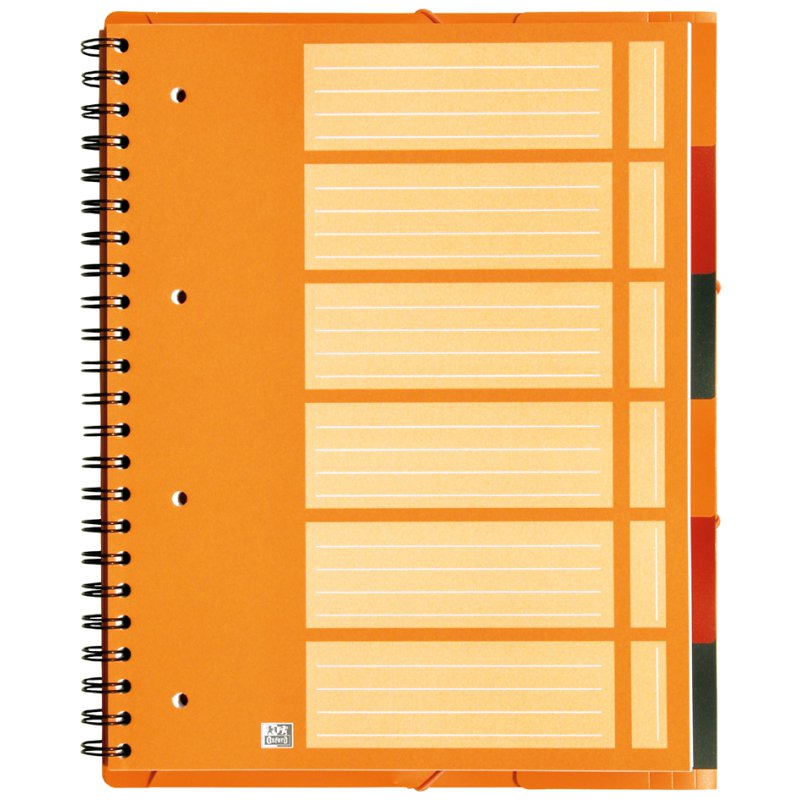 Oxford International cahier Organiserbook, A4+, quadrillé, 80 feuilles