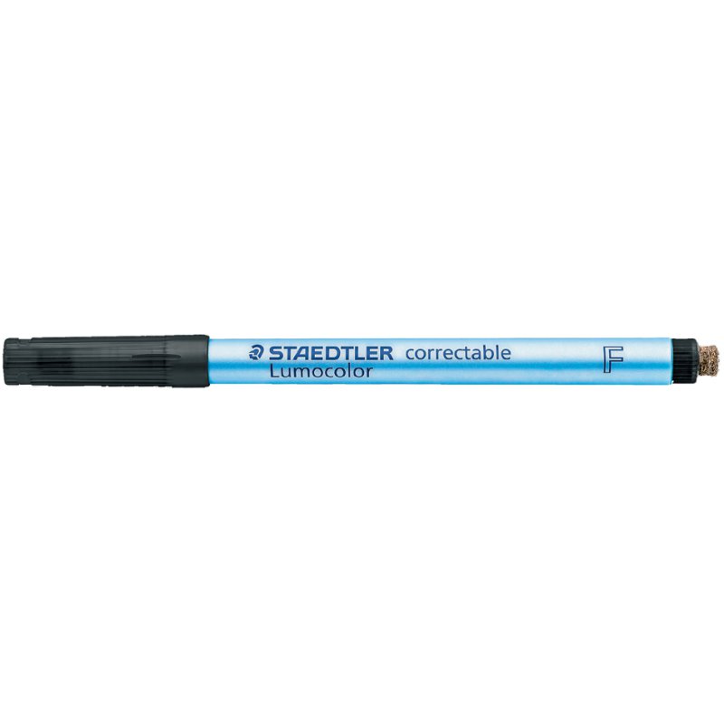 STAEDTLER Lumocolor uitwisbare marker, zwart, 0,6 mm, ronde punt