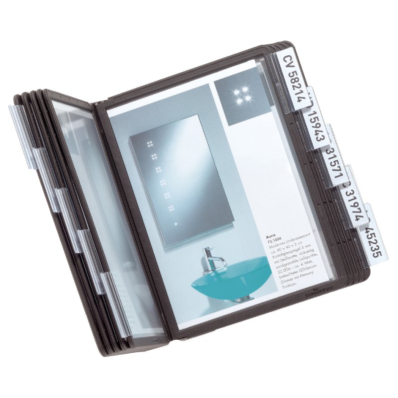 DURABLE display-systeem VARIO A5 tafel, 10-delig, zwart, completeset