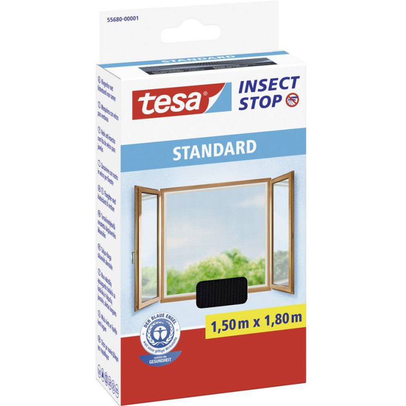 tesa moustiquaire standard pour fenêtres, 150 × 180 cm, blanc