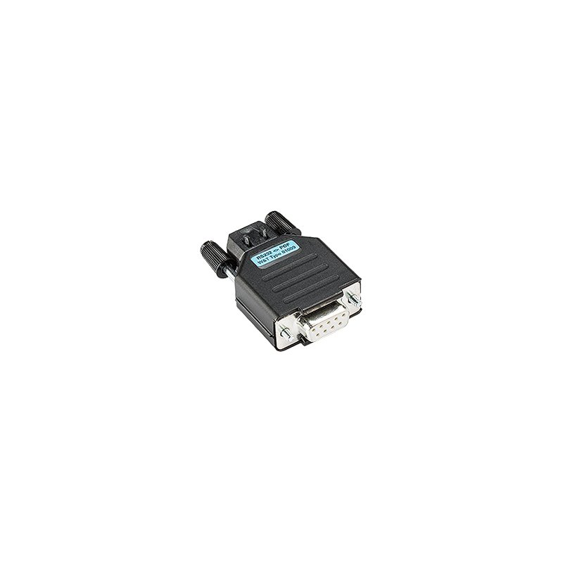 W&T interface converter RS232, black, 9-pin plug, plastic fibre optic