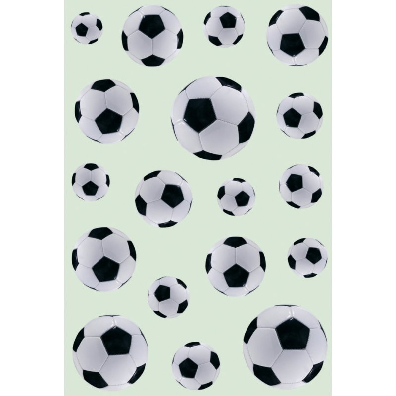 HERMA stickers ballons de foot, autocollants, 3 feuilles de 18 pièces